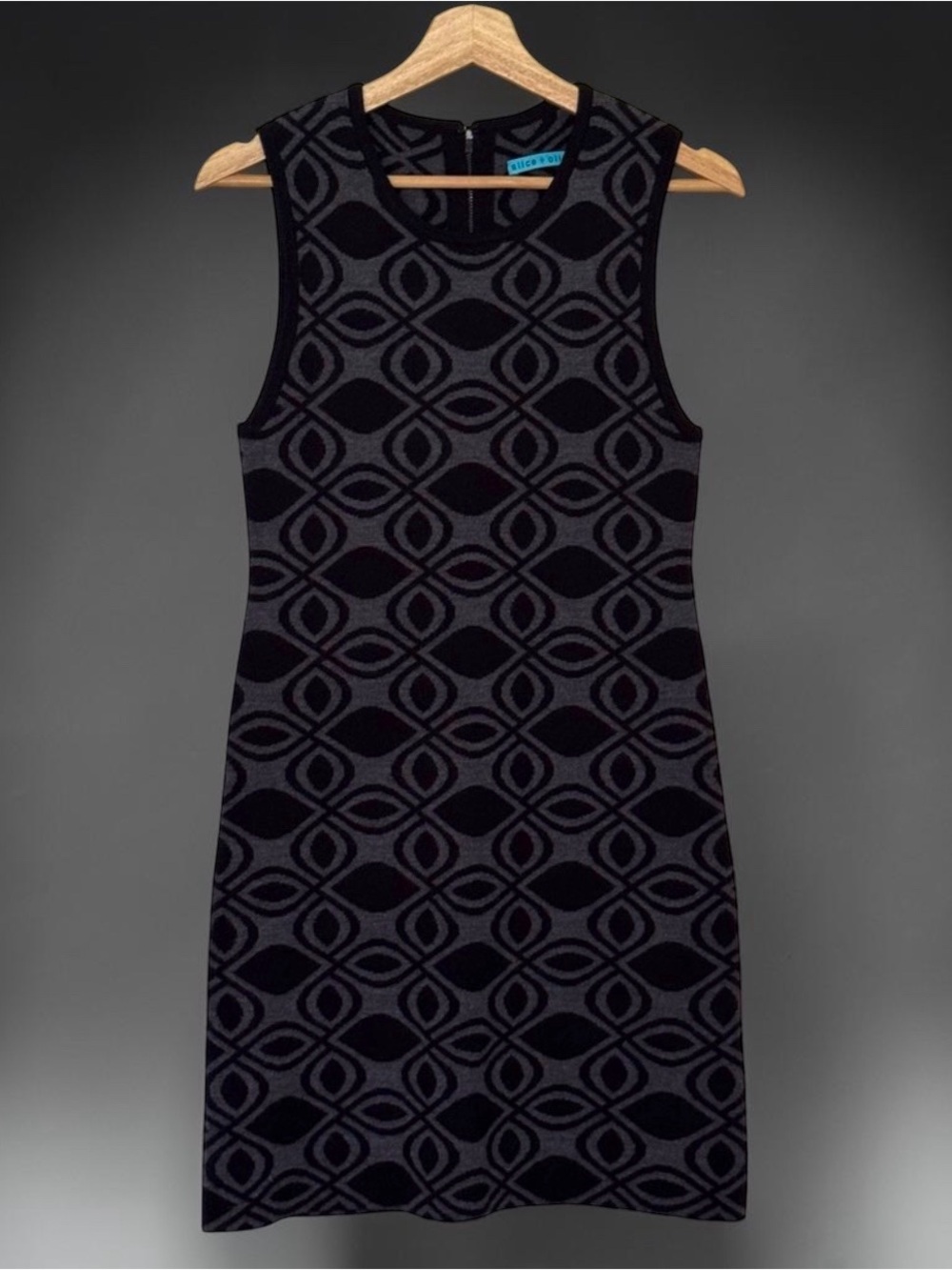 ALICE + OLIVIA Merino Wool Sleeveless Sweater Dress Patterned Women’s Size Small